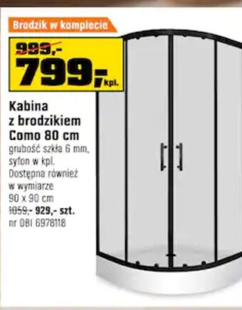 OBI Kabina prysznicowa oferta