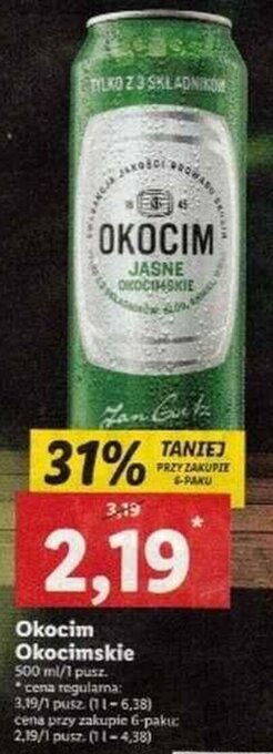 Lidl okocim okocimskie 500ml oferta
