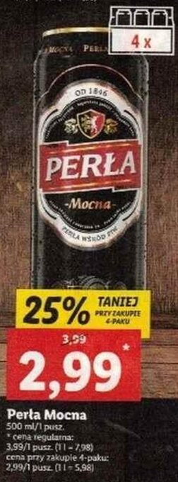 Lidl perła mocna 500ml oferta