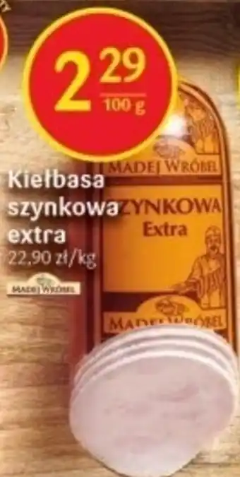 Delikatesy Centrum Madej Wróbel Kiełbasa szynkowa extra 100 g oferta