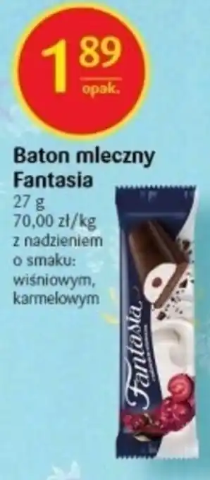 Delikatesy Centrum Fantasia Baton Mleczny 27 g z nadzieniem o smaku: wiśniowym, karmelowym oferta