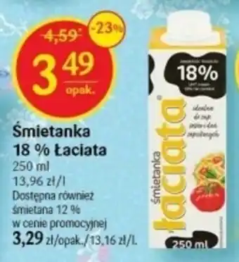 Delikatesy Centrum Mlekovita Śmietanka 18% Łaciata 250 ml oferta