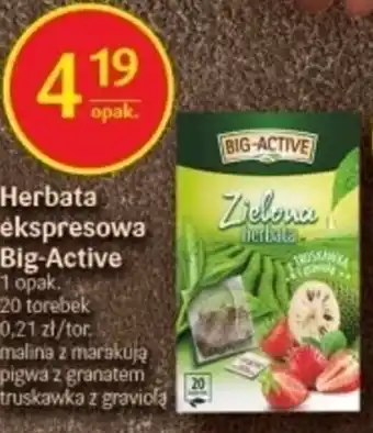 Delikatesy Centrum Big Active Herbata ekspresowa 20 torebek malina z marakują, pigwa z granatem, truskawka z graviolą oferta