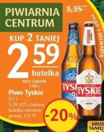 Delikatesy Centrum Tyskie Piwo 500 ml butelka zwrotna gronie, 0,0% oferta