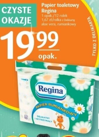 Delikatesy Centrum Regina Papier toaletowy 12 rolek oferta