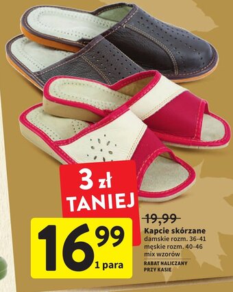 Intermarche Kapcie skórzane oferta