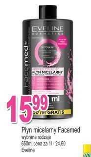 E.Leclerc Płyn micelarny profesjonalny 3w1 eveline facemed+ oferta