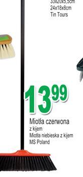 E.Leclerc Miotła z kijem czerwona spontex oferta