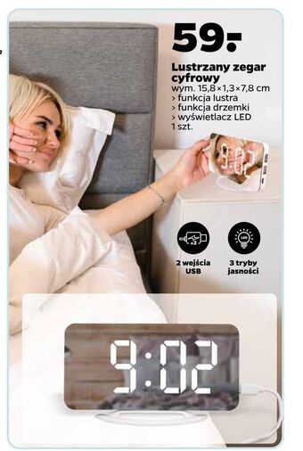 Netto Lustrzany zegar cyfrowy oferta