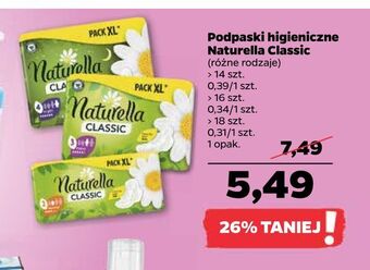 Netto Podpaski higieniczne naturella classic oferta