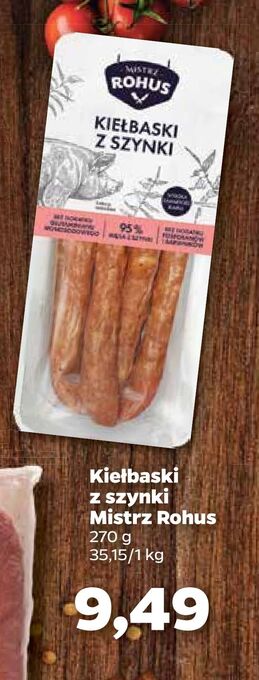 Netto Kiełbaski z szynki mistrz rohus oferta