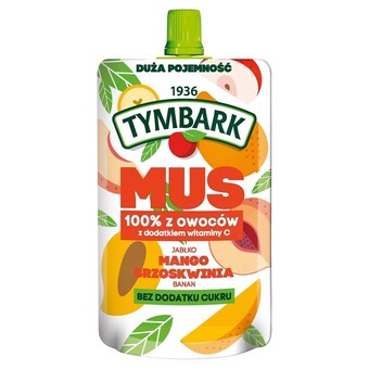 Odido Tymbark mus 100 % z owoców jabłko mango brzoskwinia banan 200 g oferta