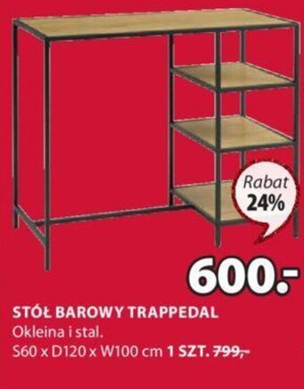 JYSK stół barowy trappedal oferta