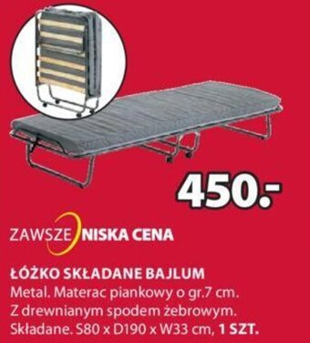 JYSK łóżko składane bajlum oferta