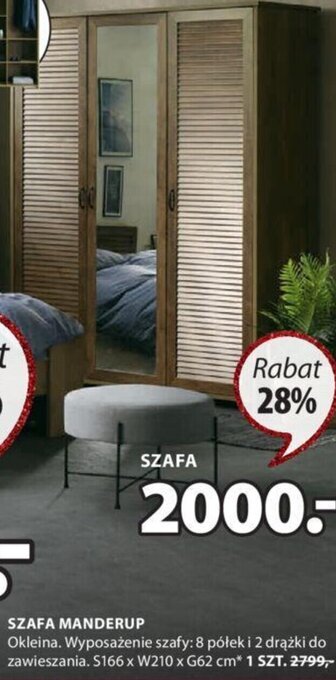 JYSK szafa manderup oferta
