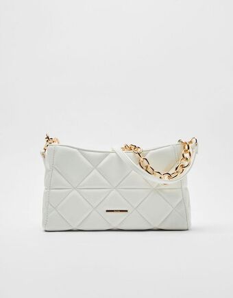 Bershka Pikowana torebka z rączką z grubego łańcuszka oferta