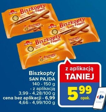 Carrefour san pajda biszkopty 140-150g oferta