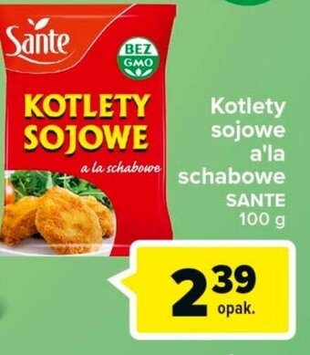 Carrefour sante kotlety sojowe a'la schabowe 100g oferta