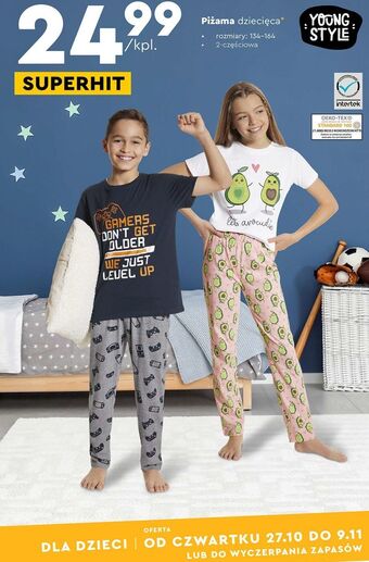 Biedronka Piżama dziecięca 134-164 youngstyle oferta