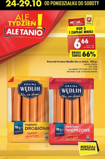 Biedronka Parówki wieprzowe kraina wędlin oferta