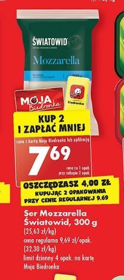 Biedronka Ser mozzarella w kawałku światowid oferta