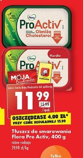 Biedronka Margaryna kardio flora pro-activ oferta