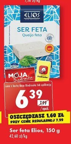 Biedronka Ser feta elios oferta