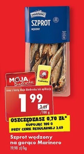 Biedronka Szprot wędzony na gorąco marinero oferta
