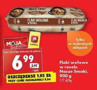Biedronka Flaki wołowe w rosole nasze smaki oferta