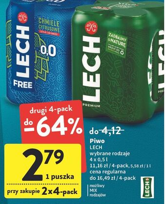Intermarche Piwo lech free chmiele cytrusowe oferta