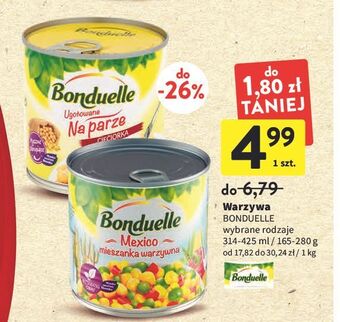 Intermarche Cieciorka bonduelle ugotowane na parze oferta