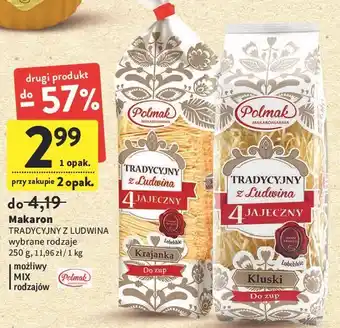 Intermarche Makaron tradycyjny z ludwina 4 jajeczny krajanka polmak oferta