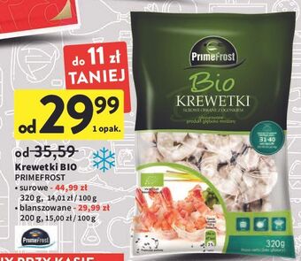 Intermarche Krewetki surowe z ogonkiem bio primefrost oferta