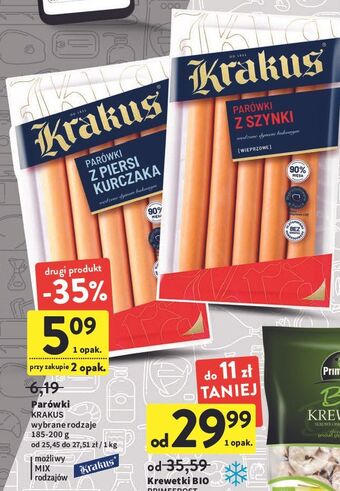 Intermarche Parówki z piersi kurczaka krakus animex oferta