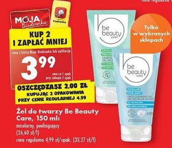 Biedronka Żel do mycia twarzy peelingujący be beauty care oferta