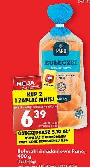 Biedronka Bułeczki śniadaniowe pano oferta