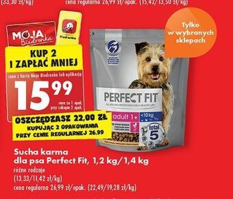 Biedronka Karma dla psa poniżej 10 kg adult 1+ perfect fit oferta