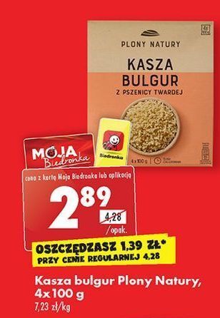 Biedronka Kasza bulgur z pszenicy twardej plony natury oferta