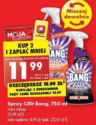 Biedronka Spray do czyszczenia cillit bang koniec z pleśnią oferta