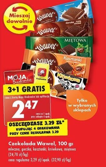 Biedronka Czekolada mleczna wawel mleczny oferta