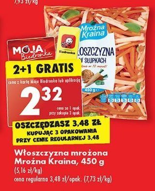Biedronka Włoszczyzna słupki mroźna kraina oferta