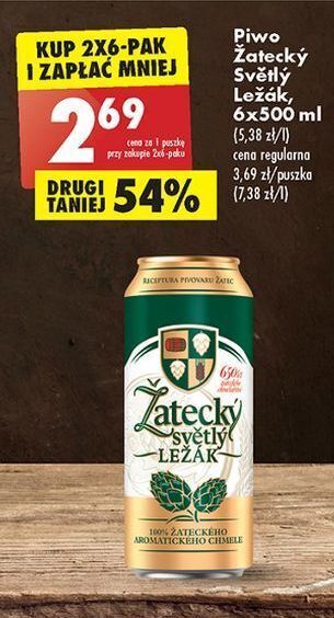 Biedronka Piwo zatecky svetly lezak oferta