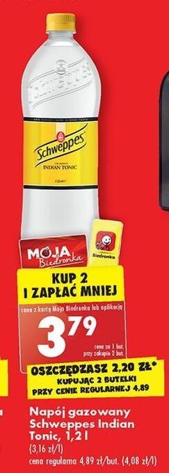 Biedronka Napój indian tonic schweppes oferta