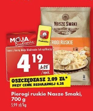 Biedronka Pierogi ruskie nasze smaki oferta
