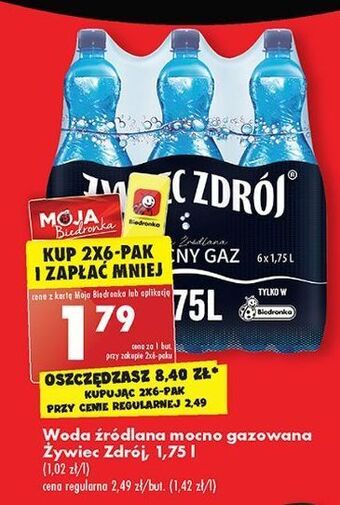 Biedronka Woda mocny gaz żywiec zdrój oferta