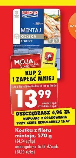 Biedronka Mintaj kostka abramczyk oferta