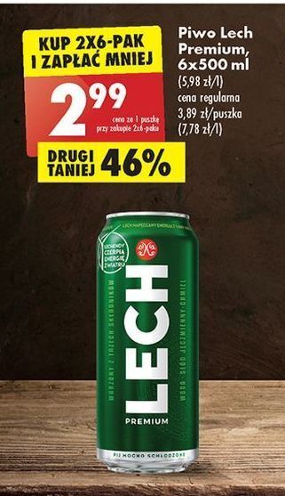 Biedronka Piwo lech premium oferta