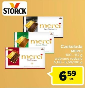Carrefour strock czekolada merci 100-112g oferta
