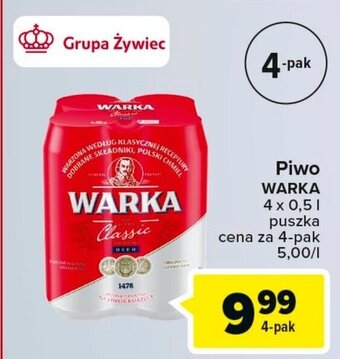 Carrefour Warka piwo 4x0,5l oferta