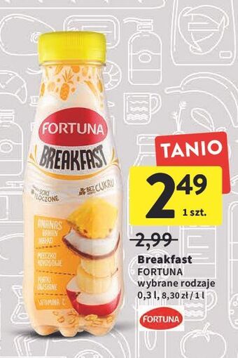 Intermarche Smoothie ananas-jabłko-banan fortuna breakfast oferta